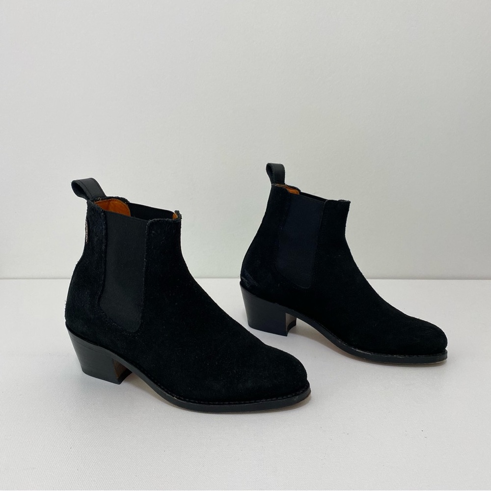 Penelope Chilvers Suede and Leather Detail Heeled  Ankle Boots